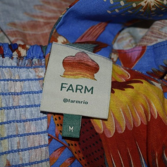 Farm Rio Blue Macaw Party Mini Dress - Picture 8 of 10